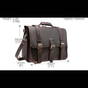 Leather messenger bag